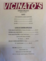 Mare Matto menu