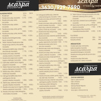 Scarpa Étterem és Pizzéria menu