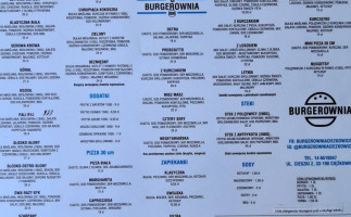Burgerownia menu