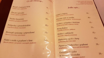 Karczma Nad Potokiem menu