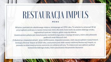 Restauracja Impuls Marzena Swora menu