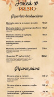 Pizzeria Trattoria Presto menu