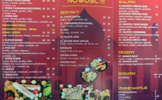 Mast Kebab menu