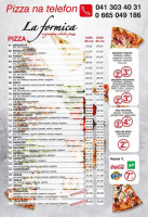 Pizzeria La Formica menu