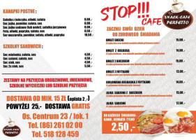 Snak-cafe Perfetto menu