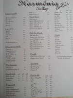 Harmonia Etelbar menu