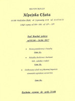 Krol Bernadetta Alpejska Chata menu