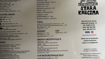 Stara Karczma menu