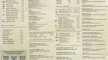 Stadionova Restaurant Cocktail Bar menu