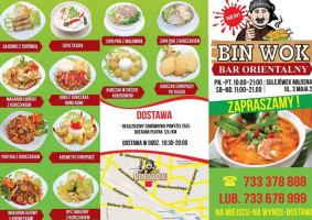 Bin Wok Kuchnia Orientalna menu