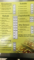 Istanbul Kebab menu