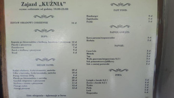 Bieszczady Zajazd Kuźnia Noclegi W Bieszczadach Wołkowyja menu