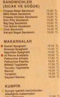 Chiffre Cafe Nargile menu