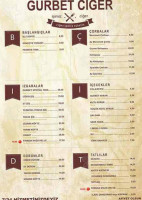 Gurbet Ciğer menu