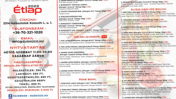Sushi2go menu