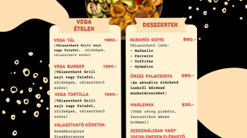 Főnix Kebab menu