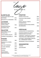 Il Lago Balatonfüred menu