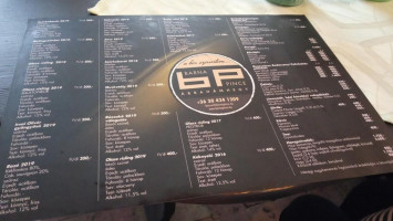 Barna Pince menu