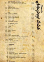 Reštaurácia Čierna Ovca menu