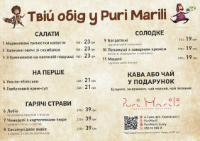 Puri Marili menu