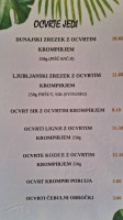 Okrepčevalnica Zanzibar menu