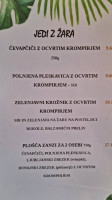 Okrepčevalnica Zanzibar menu