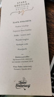 Stara Gostilna Vecchia Osteria menu