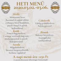 Viktória Étterem menu