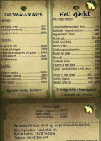 Finomságok Büfé menu