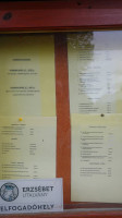 St. Hubertus Panzió Étterem menu