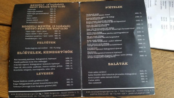 Kiràly Street Bistro menu