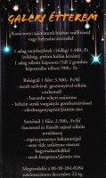 Galeri Étterem menu