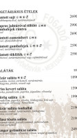 Aranyló Fogadó menu