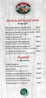Cáki Csikó Csárda menu