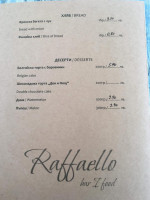 Raffaello Food menu