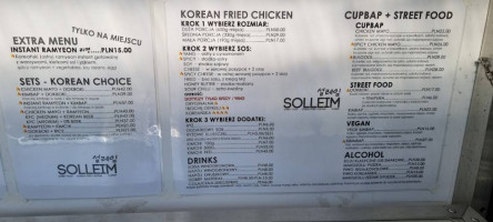 Solleim 설레임 menu