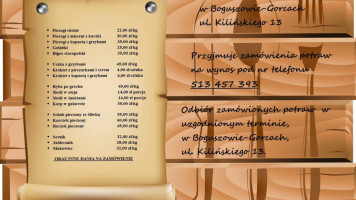 Stodoła menu