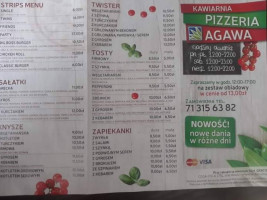 Agawa Kawiarnia Pizzeria menu