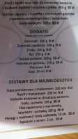 Perła Dunajca Czarny Dunajec menu