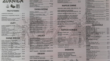 Zajazd Zornica menu