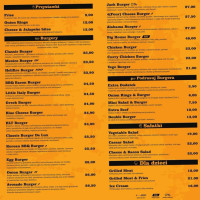Burger House menu