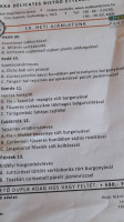 Mokka Étterem menu