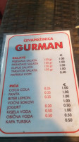 Cevabdzinica Gurman menu