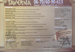 Taverna Gyros menu