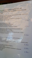 Miska Pince Csárda menu