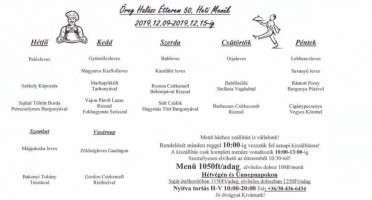 Öreg Halász Étterem menu