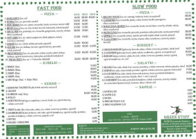 Green Stuff menu