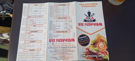 Efes Pizza Kebab menu