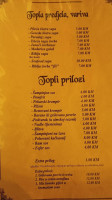 Vodenica menu