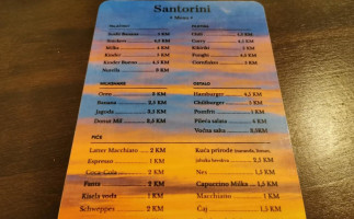 Santorini menu